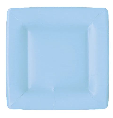 Grosgrain Lt Blue Sq Salad/dessert Plates Square