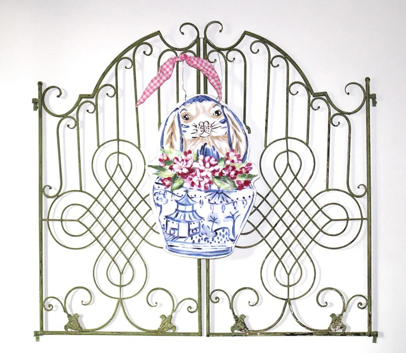 Haley Bush HP Decor Bunny in Pot Door Decor