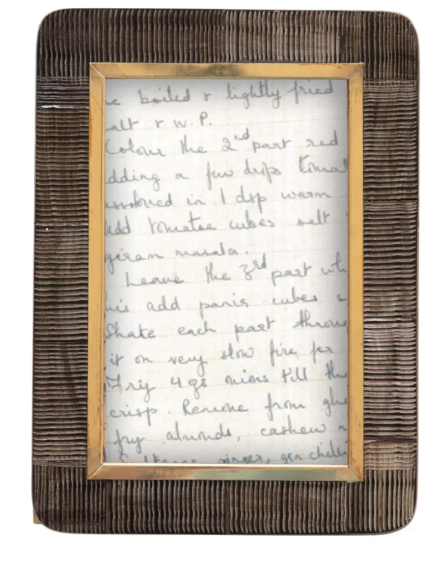 Hand Carved Frame 5x7 with Brass