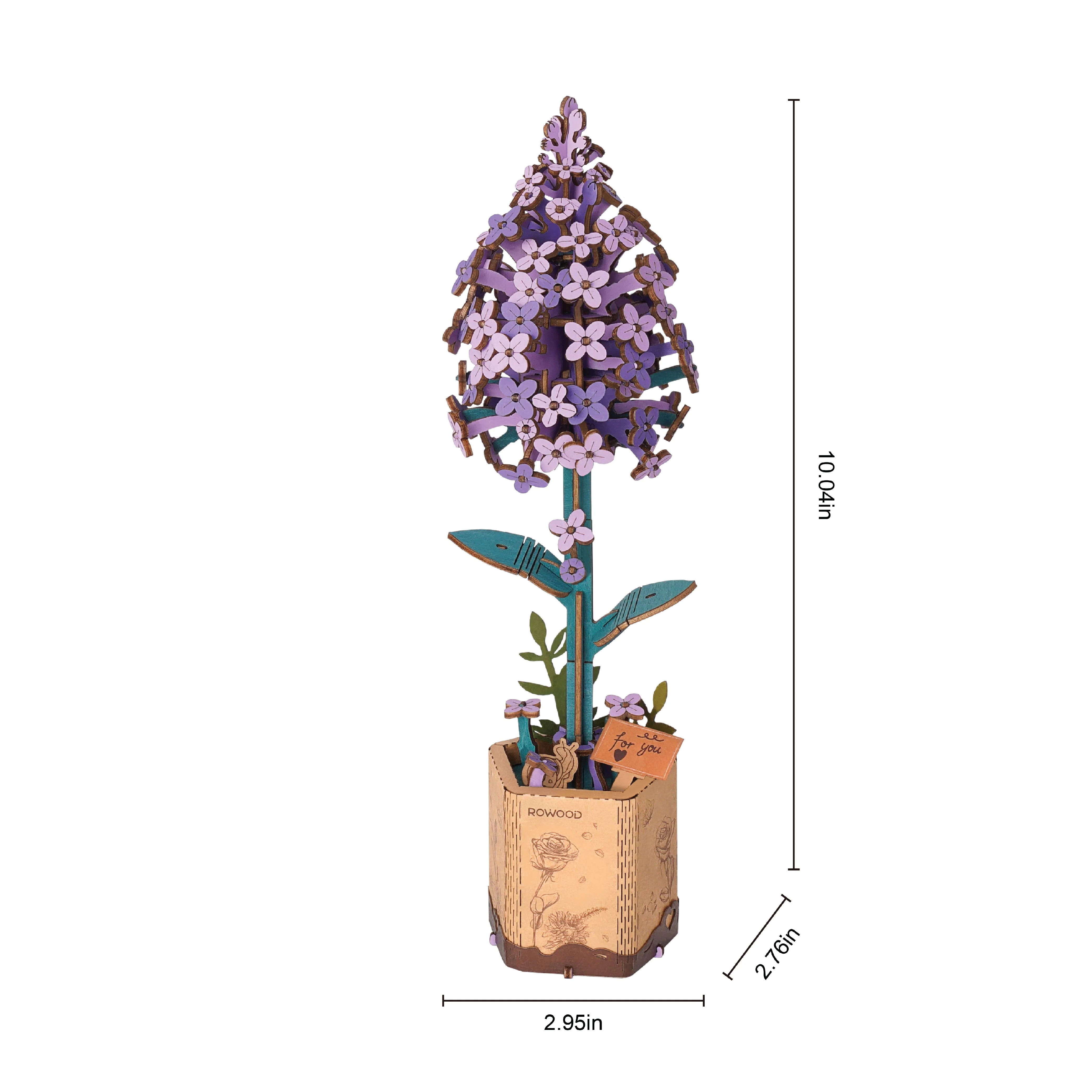 Hands Craft - 3D Wooden Flower Puzzle: Lilac - Image 2
