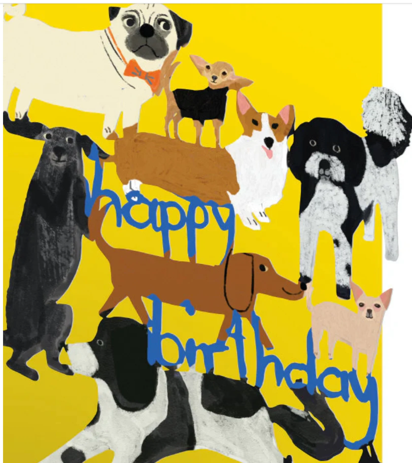 Happy Hounds Lasercut card - GC 2429
