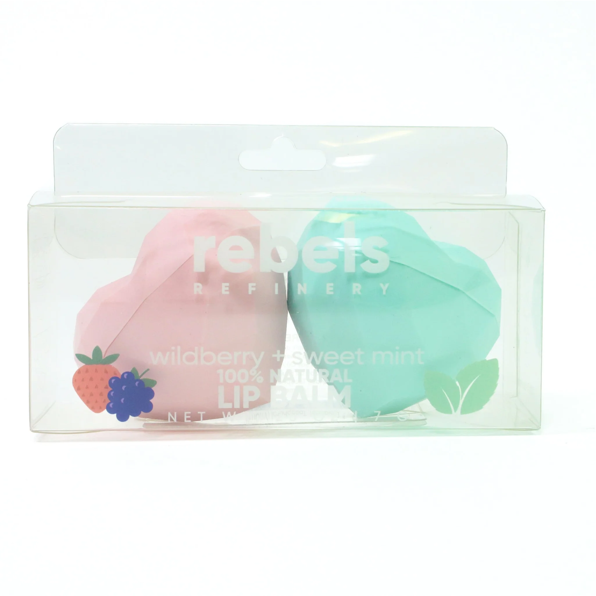 Heart Lip Balm Duo - Wildberry/Sweet Mint