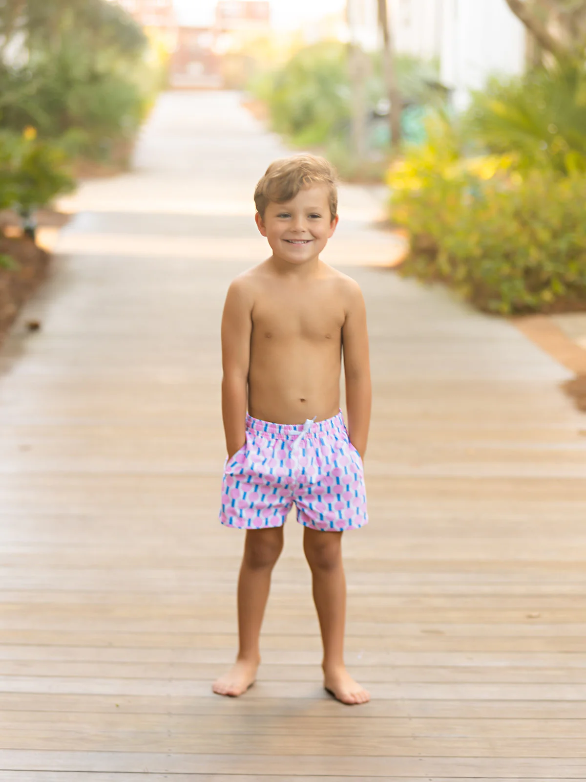 Hello Pink N' Blue Boy Trunks - Image 2