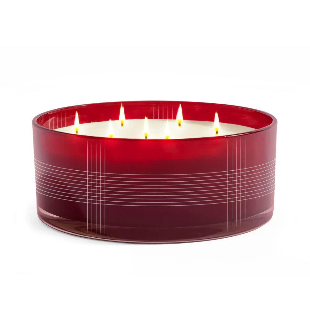 Holiday Spice Plaid XL Centerpiece 7 Wick 60 Oz
