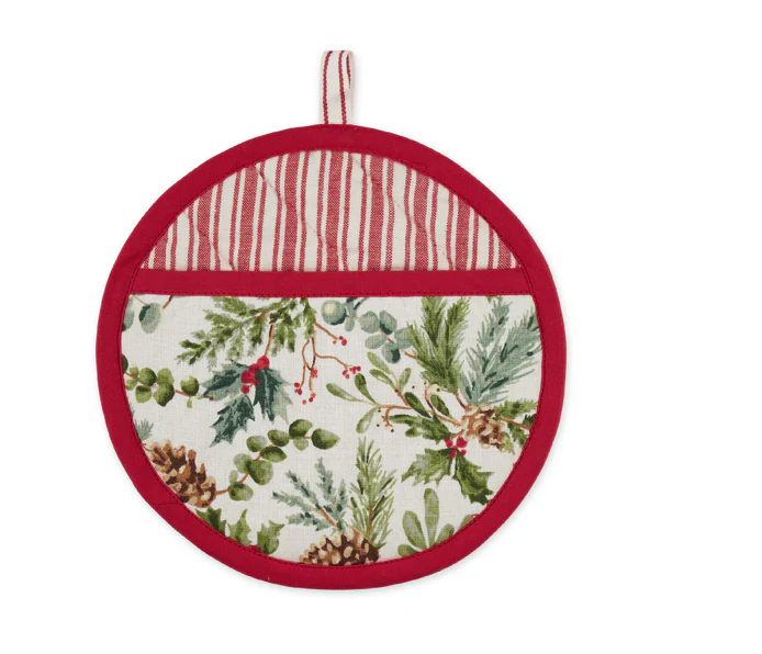 Holiday Sprigs Printed Potholder