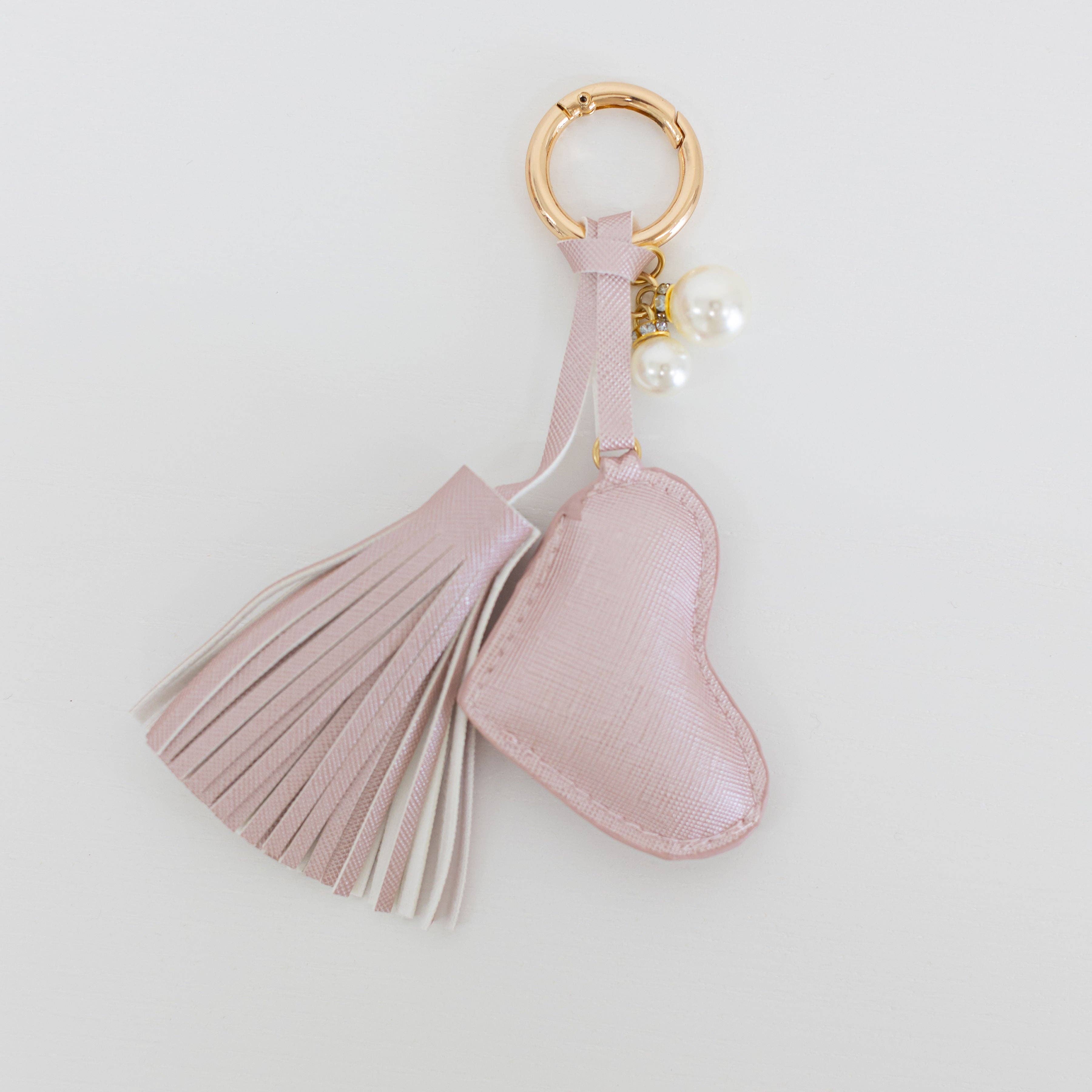 Hollis - Dusti Rose Heart Keychain: Nude - Image 4