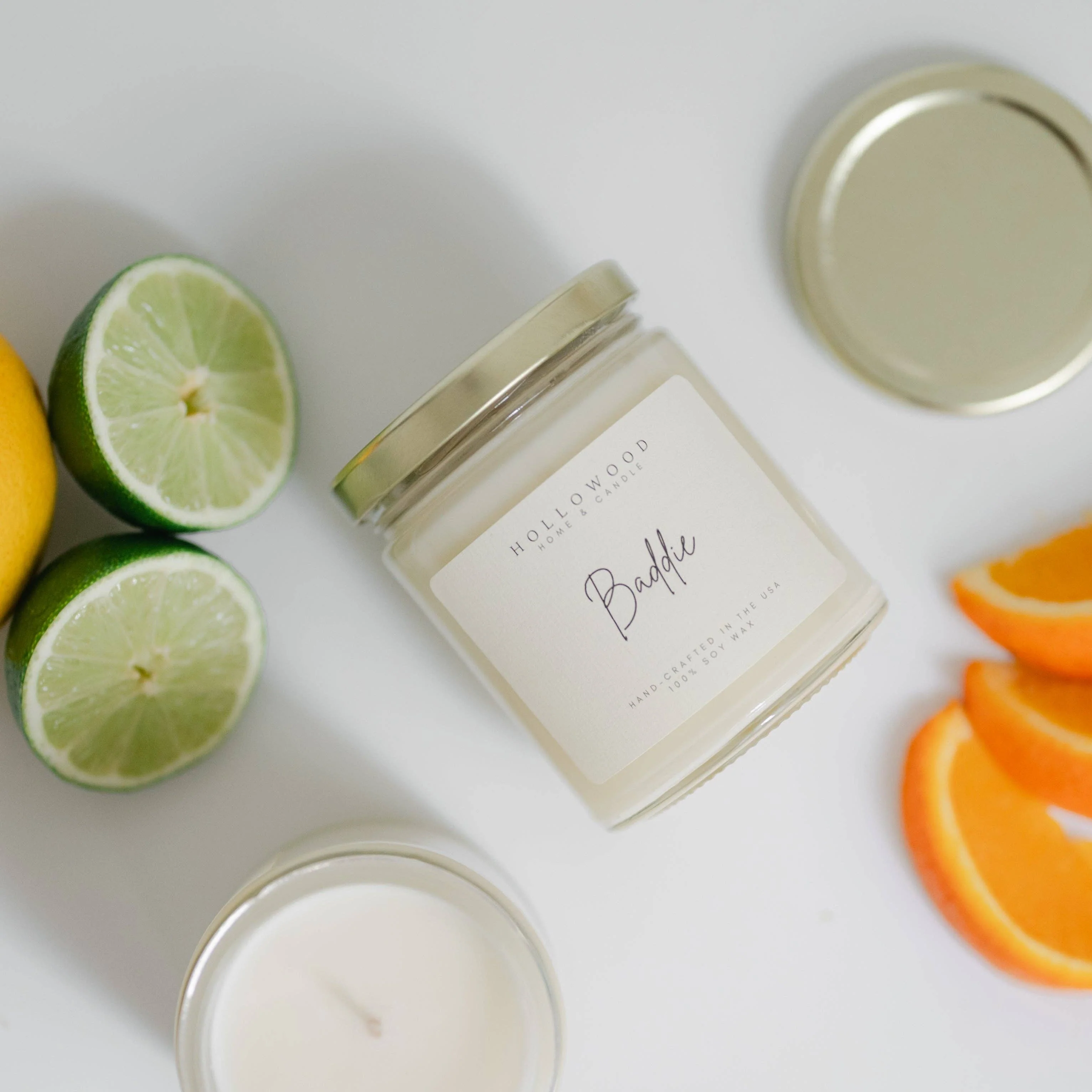HOLLOWOOD FRAGRANCE - BADDIE | SUMMER | 8OZ CANDLE: 8 OZ - Image 2
