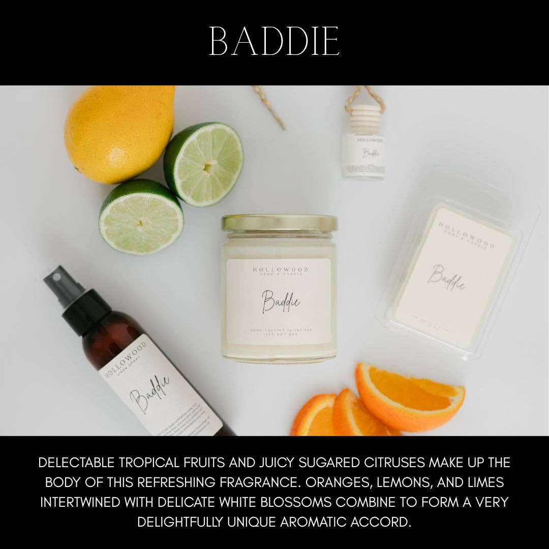 HOLLOWOOD FRAGRANCE - BADDIE | SUMMER | 8OZ CANDLE: 8 OZ - Image 4