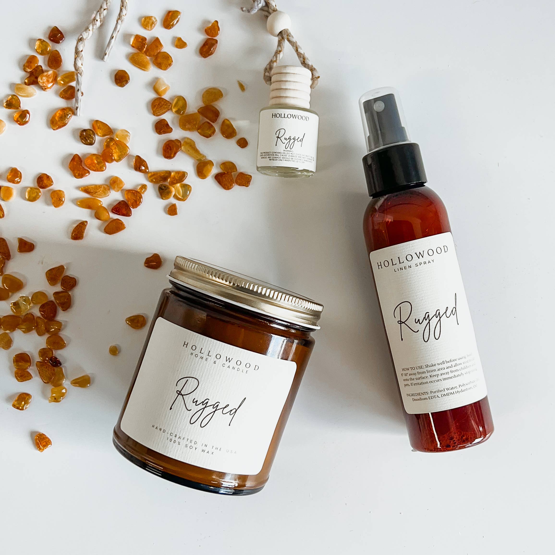 Hollowood Home and Candle - RUGGED | MEN’S COLLECTION: 8 OZ - Image 2