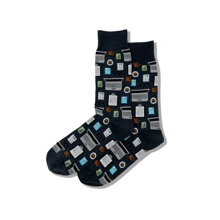 Hot Sox - Accountant - Denim Heather - Crew - Men's