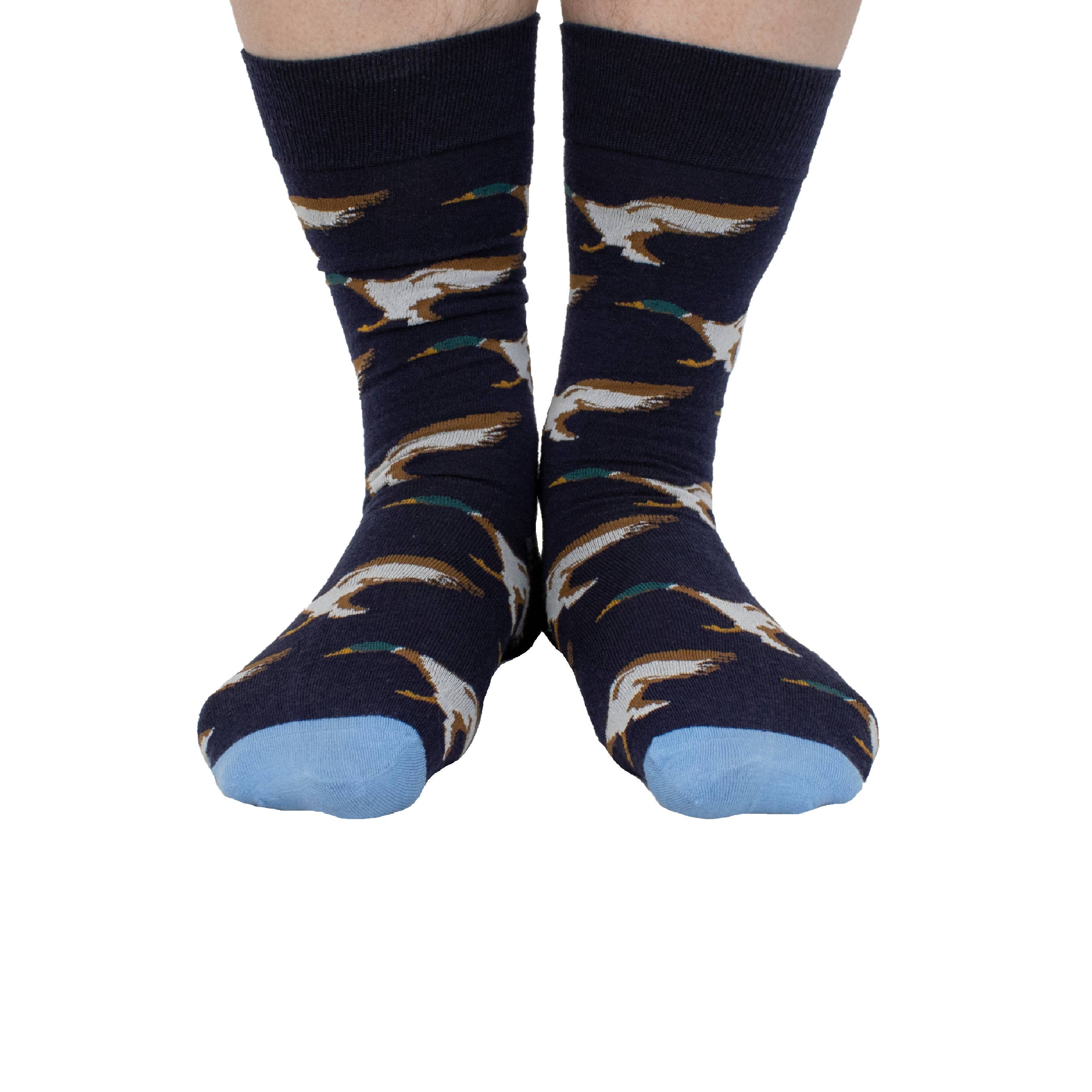 hunting feet - EXTRAFINE MERINO WOOL MALLARD DUCK IN NAVY - Image 2