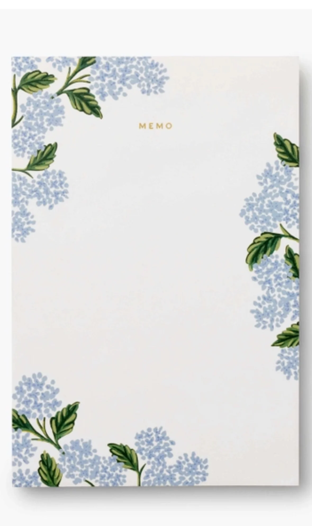 Hydrangea Memo Notepad - Rifle Paper Co