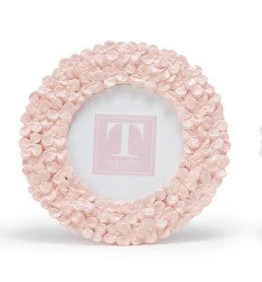 Hydrangea Round Photo Frame in 3 Colors - Image 2