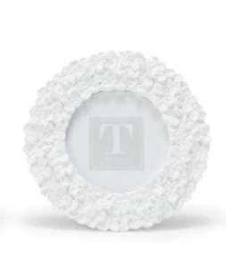 Hydrangea Round Photo Frame in 3 Colors - Image 3