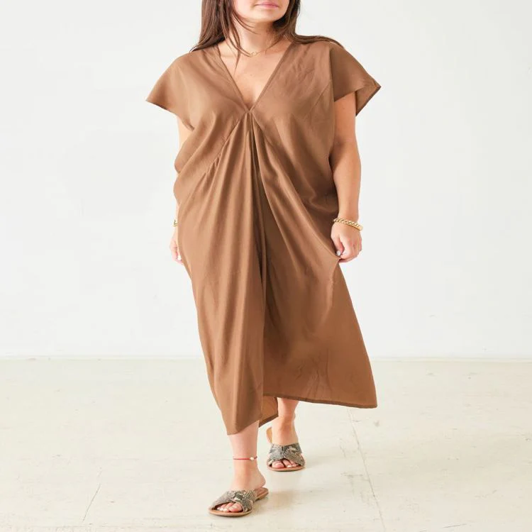 Ibiza Kaftan Dress - Khaki - Image 2