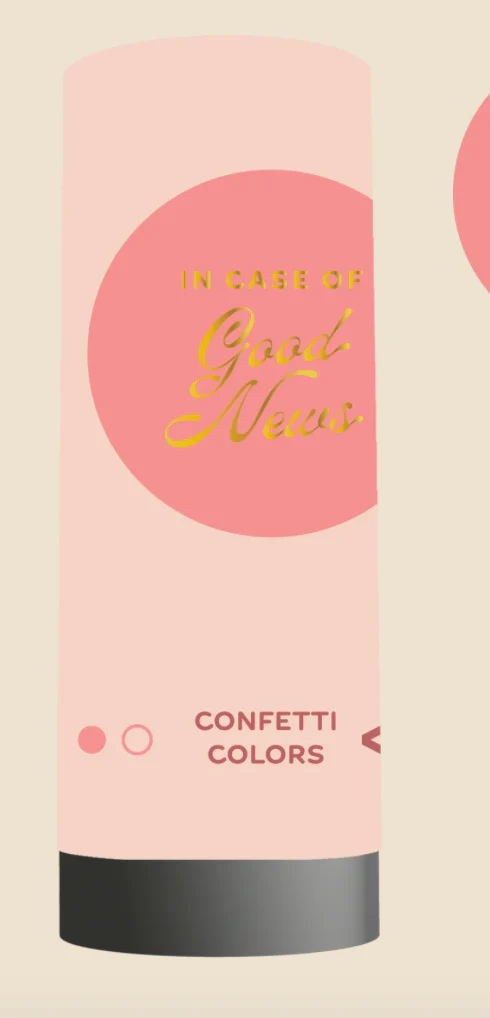 In Case of Good News Confetti Popper- Pink