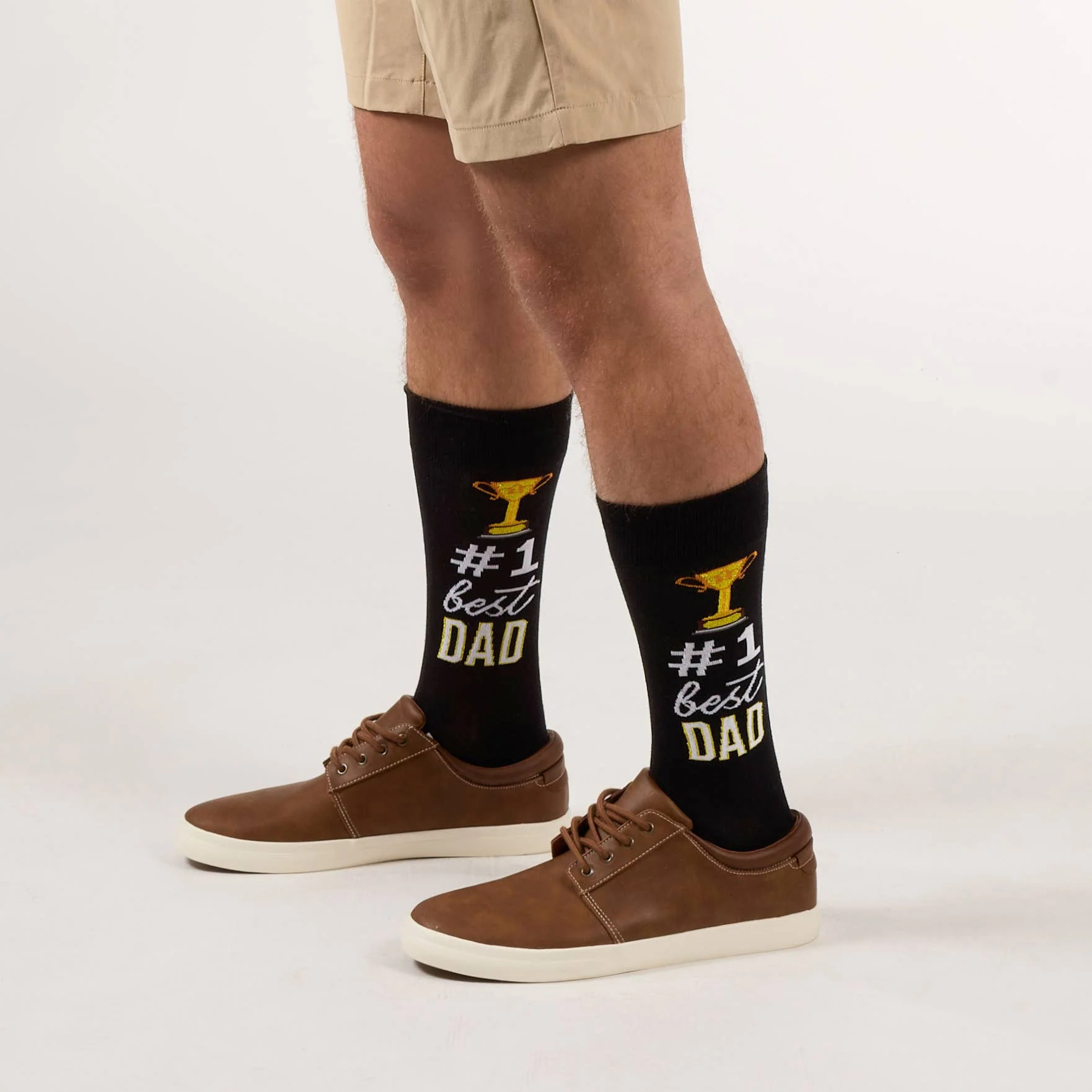 Infinity Classics International Inc. - MeMoi #1 Dad Mens Bamboo Crew Sock: Black / 10 13 - Image 4
