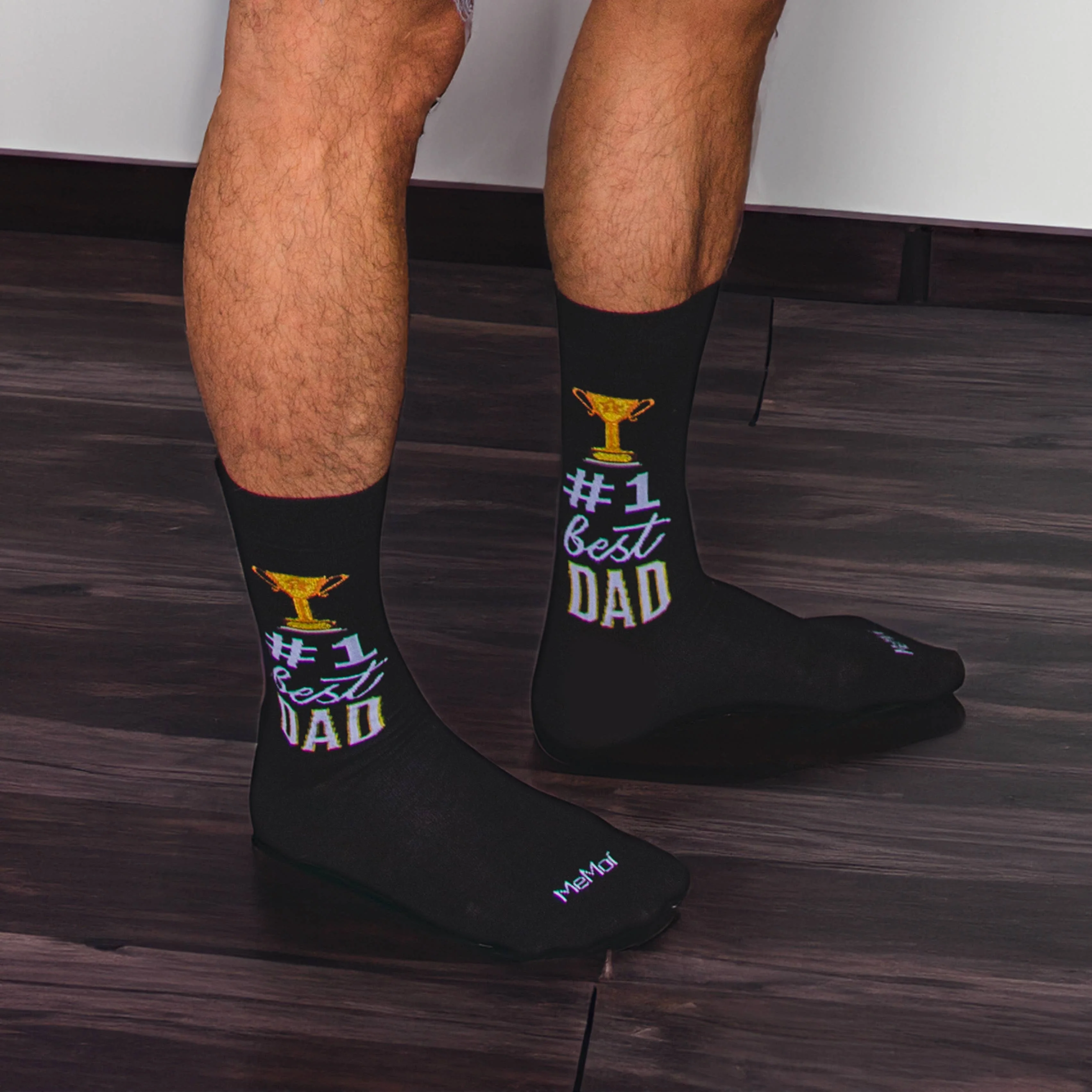 Infinity Classics International Inc. - MeMoi #1 Dad Mens Bamboo Crew Sock: Black / 10 13 - Image 5