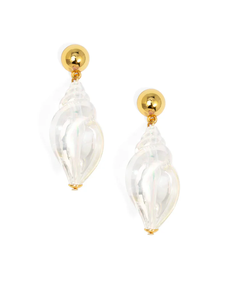 Iridescent Seashell Drop Earring - Image 2