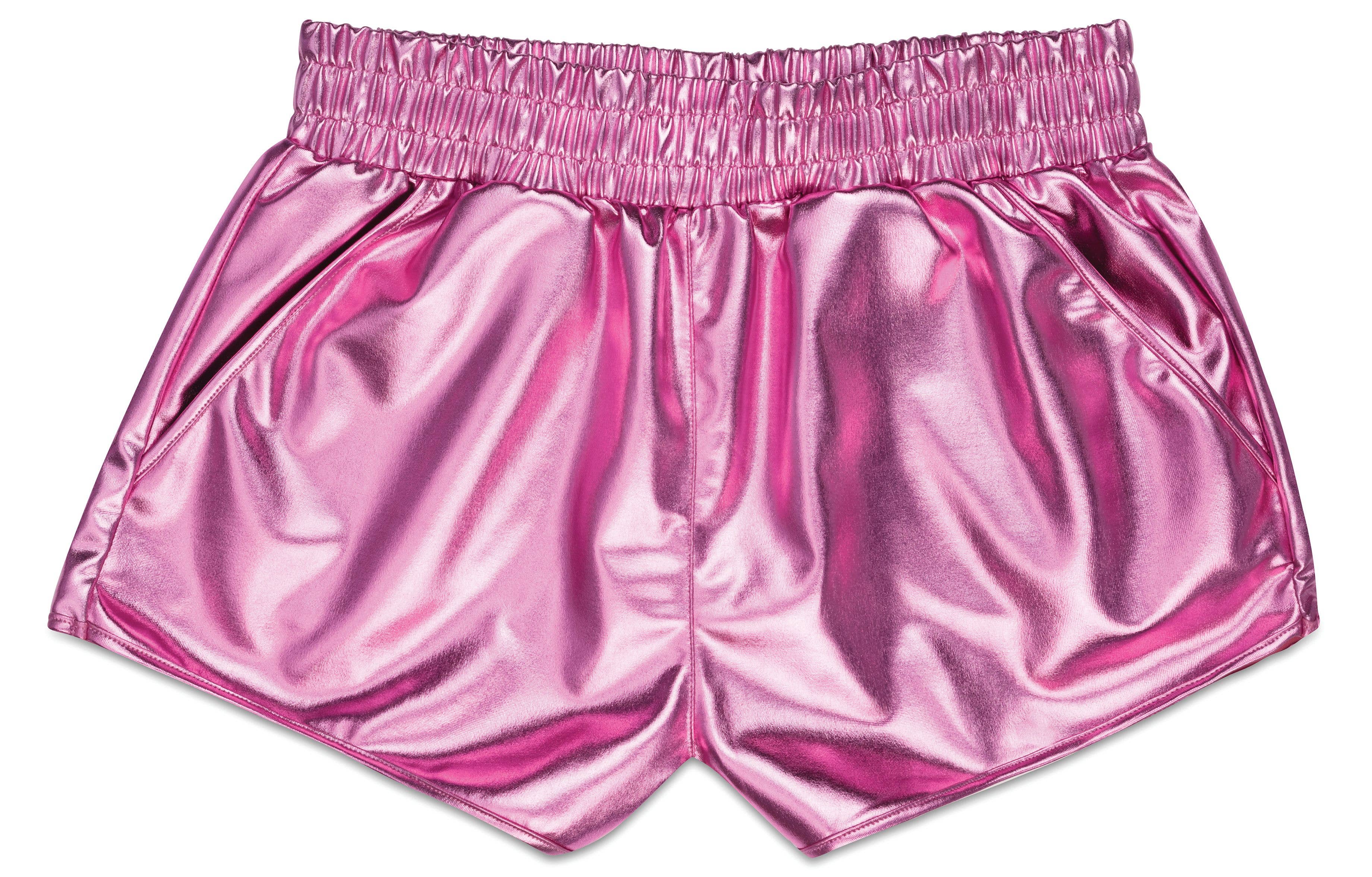 Iscream - PINK METALLIC SHORTS-M