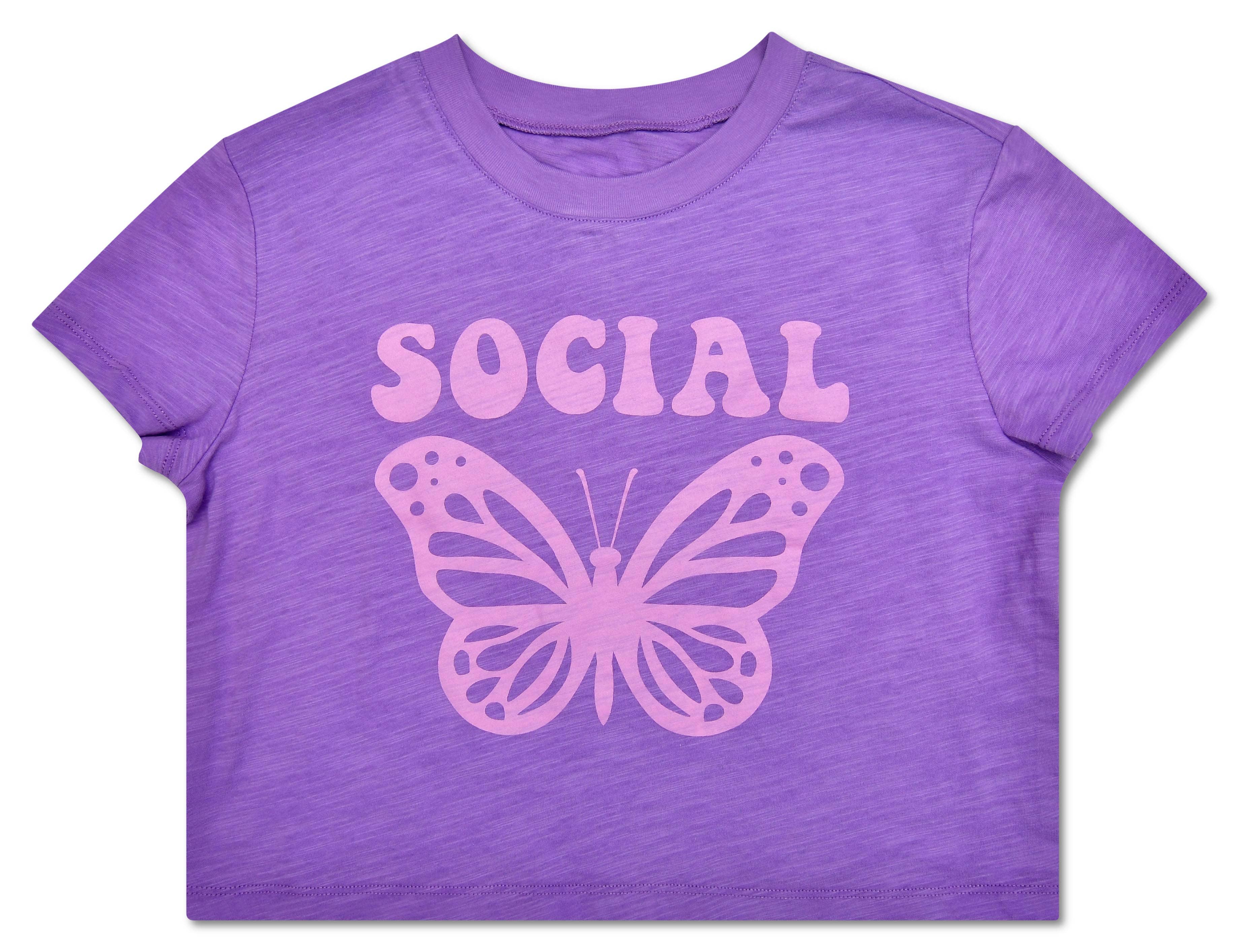 Iscream - SOCIAL BUTTERFLY BOXY TEE SHIRT (MEDIUM (10-12))