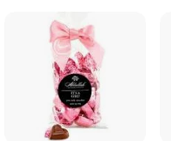 It’s A Girl! Milk chocolate pink hearts