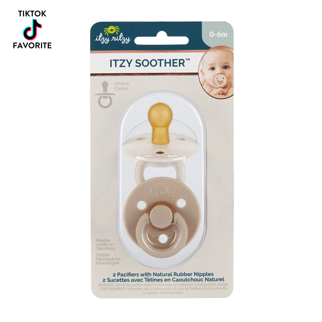 Itzy Ritzy - *NEW STYLES* Itzy Soother™ Natural Rubber Paci Sets: Pink Bow 6-18 M - Image 3