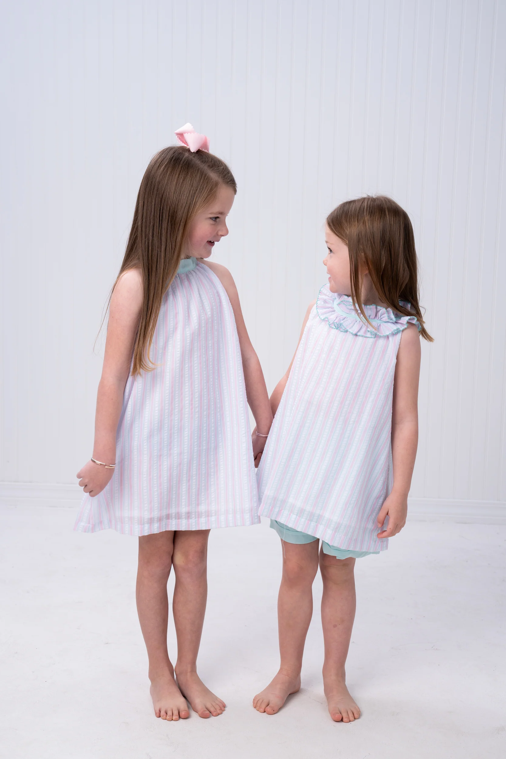 Jewel Pink & Aqua Stripe Dress - Image 3