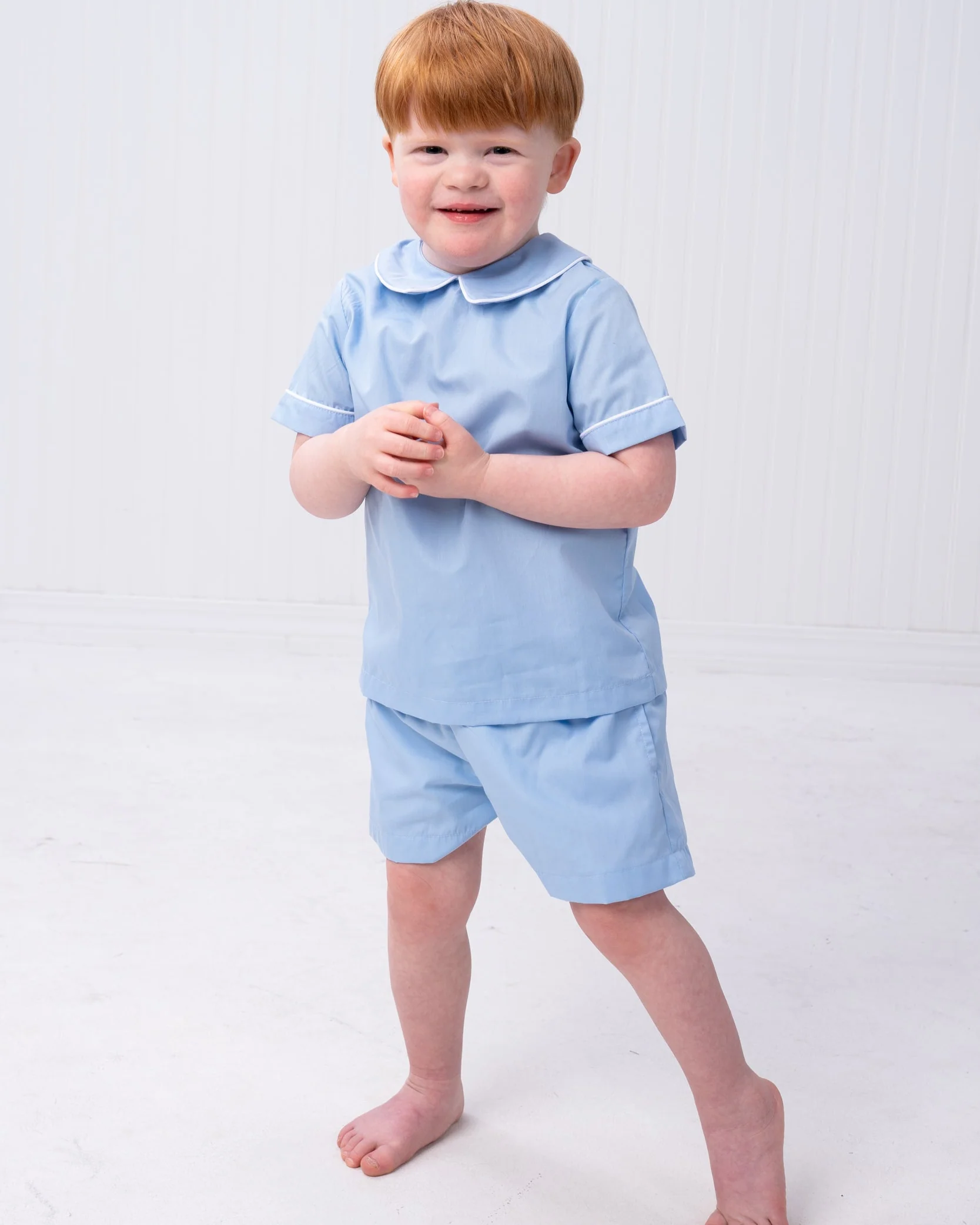 Jeremiah Blue With White Trim Short Set - Image 2