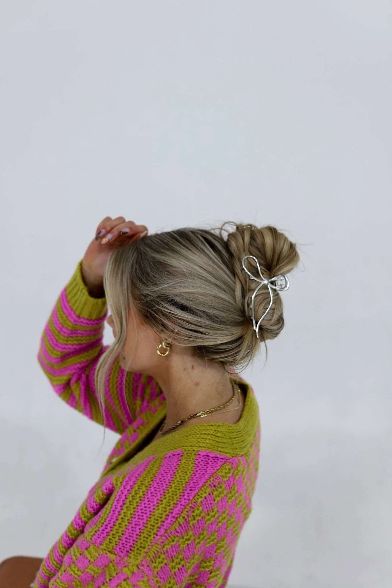 KAXI - THE METAL BOW CLAW ( 13 COLORS ): GREEN - Image 3