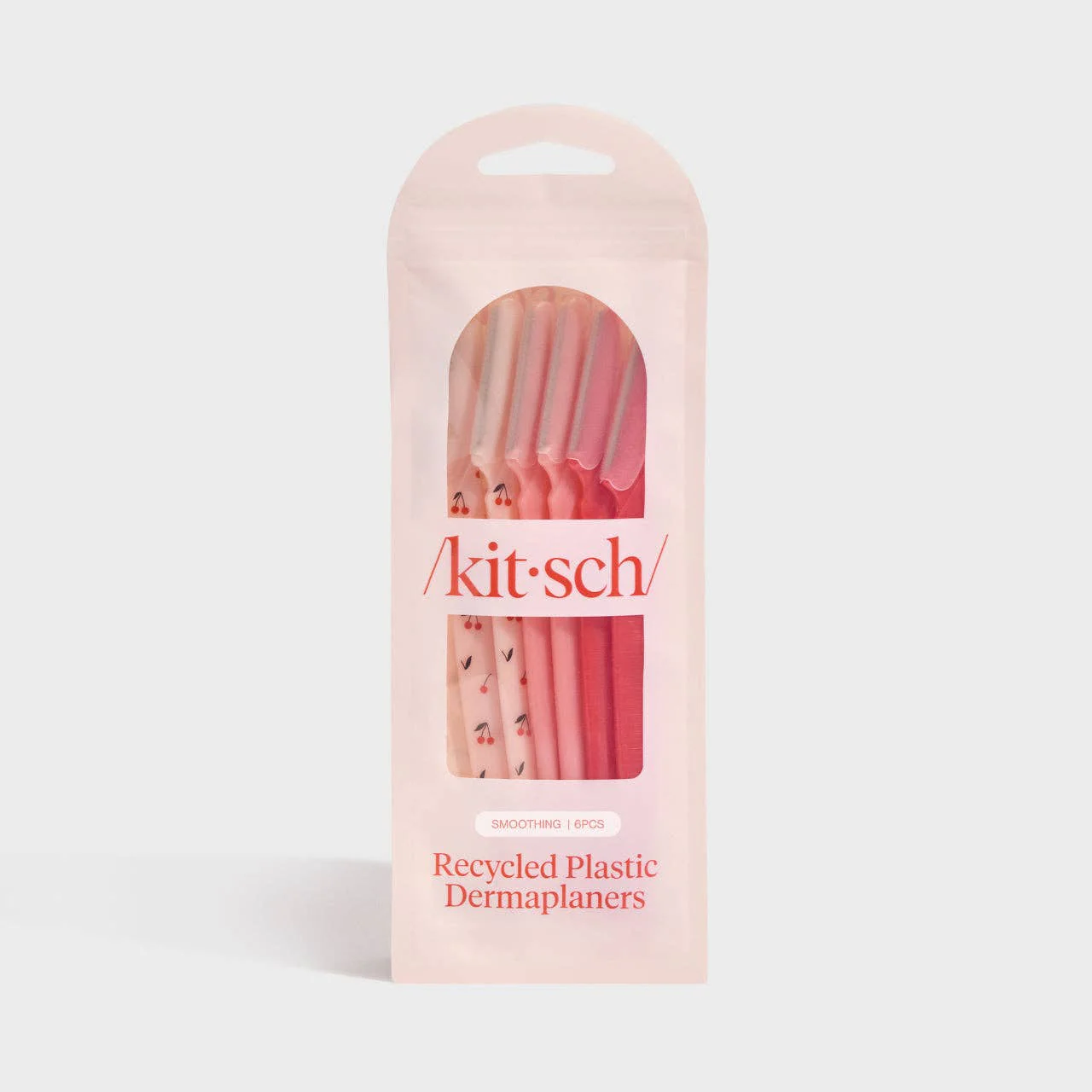 KITSCH - Recycled Plastic Dermaplaners 6pc Set - Asstd Cherry Blossom - Image 4