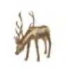 LARGE GOLD REINDEER- GRAZING