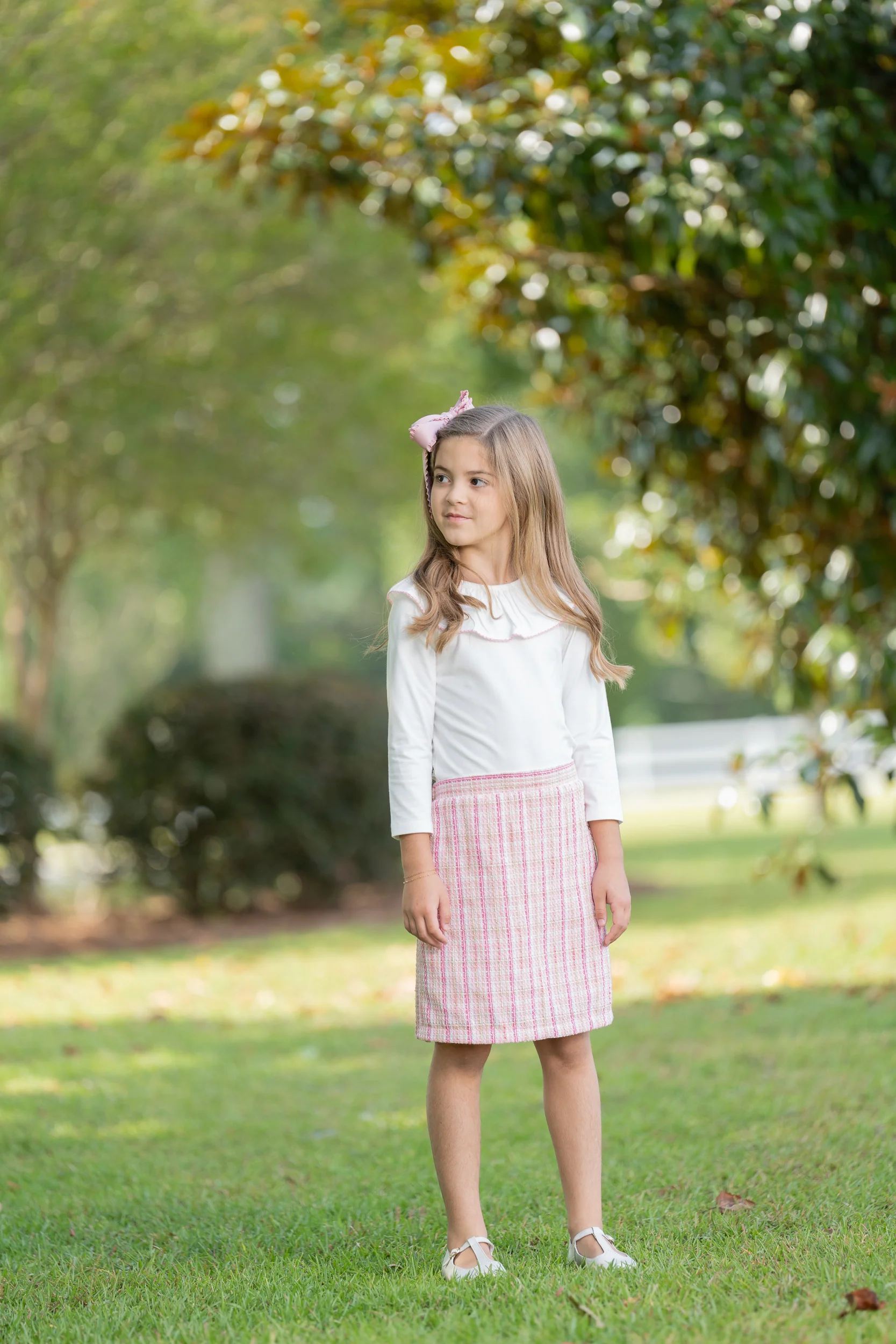 Larrison Pink Moonstitch Ruffle Collar Shirt - Image 3