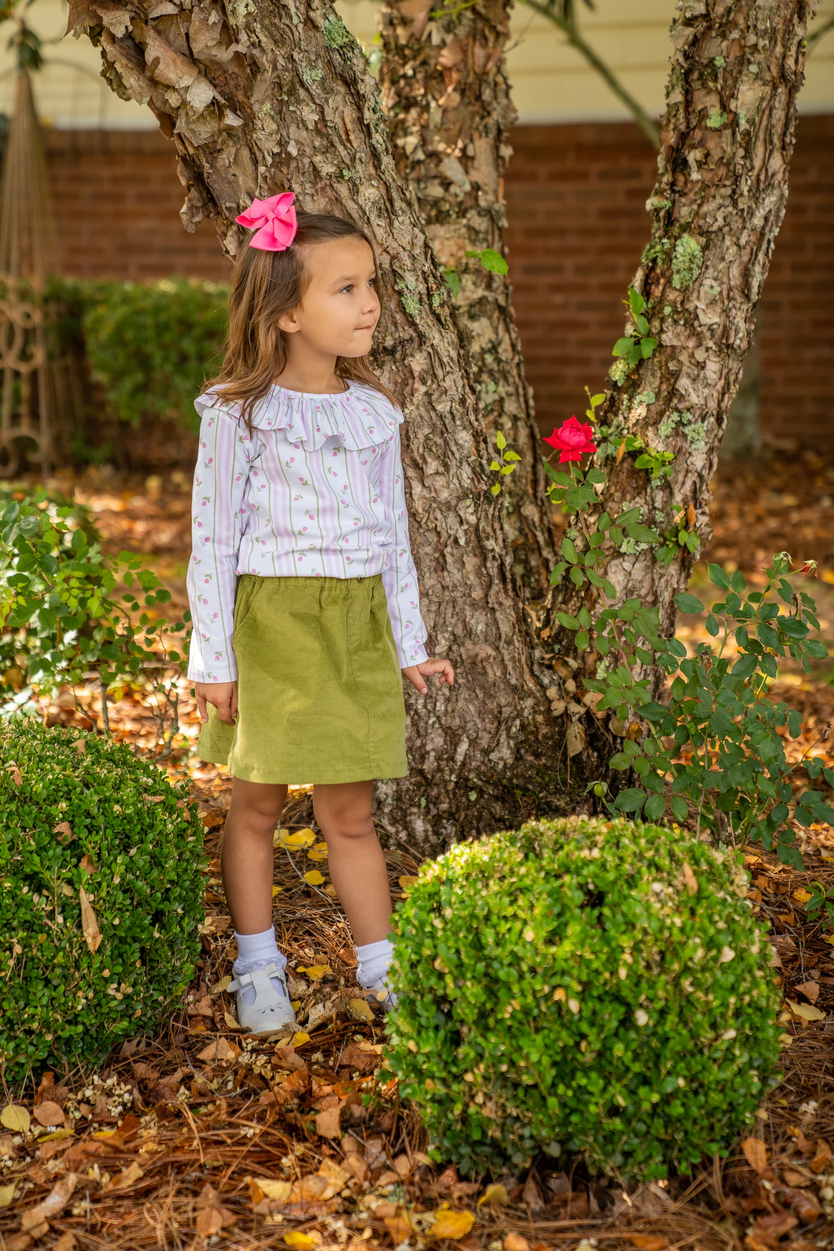 Larrison Striped Tulip Ruffle Collar Shirt - Image 4