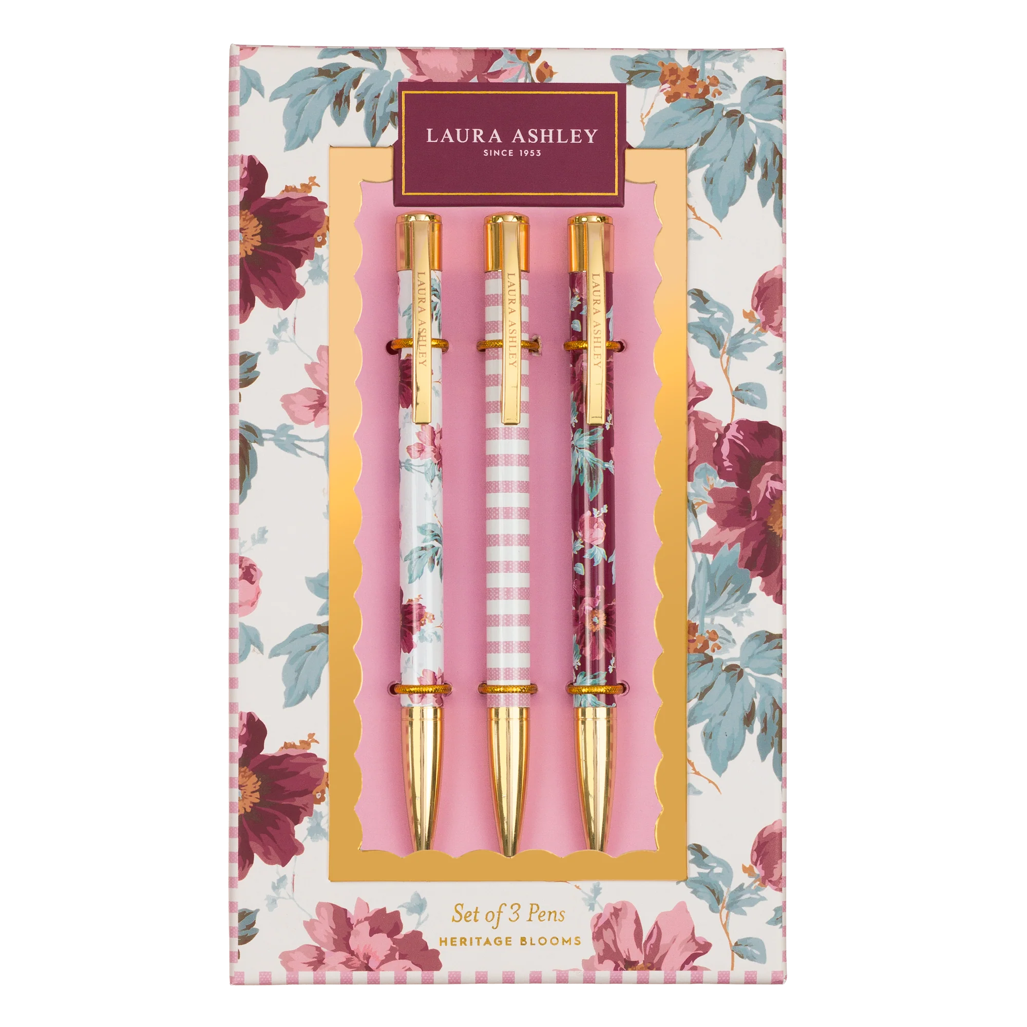 LAURA ASHLEY HERITAGE BLOOMS - SET OF 3 PENS