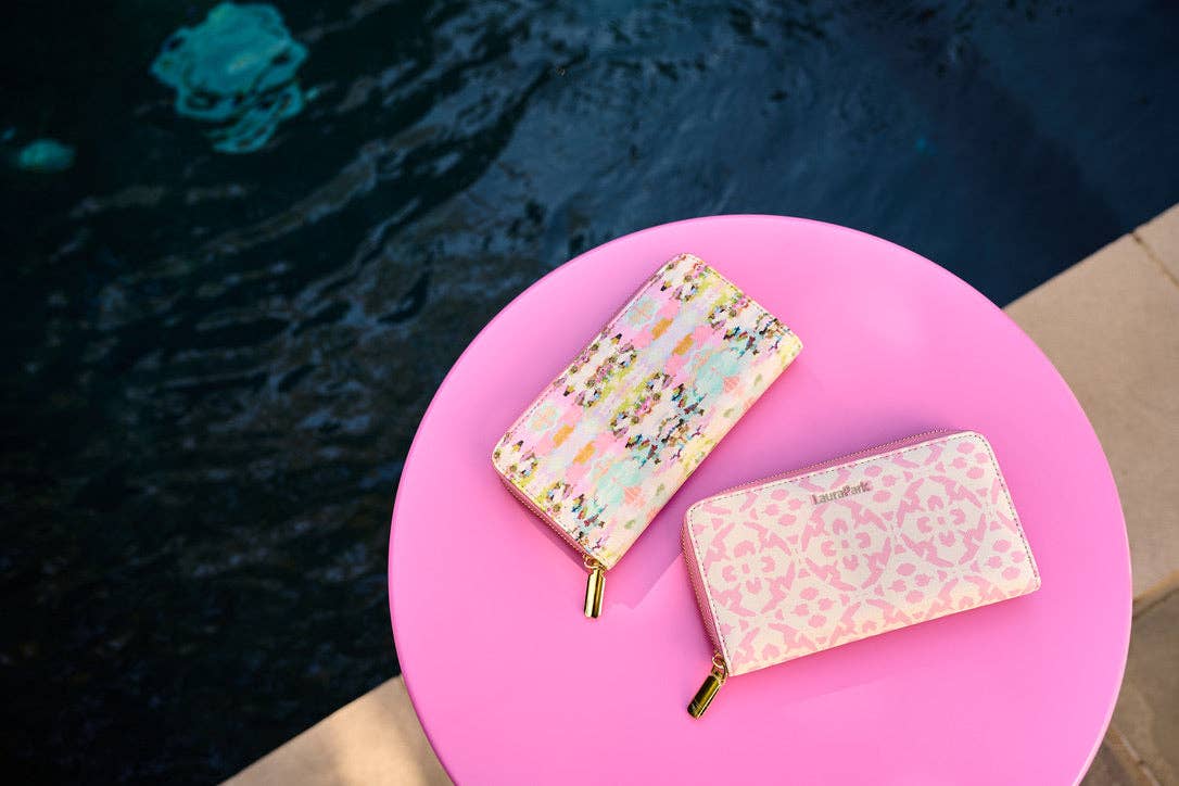 Laura Park Designs - Porto Tiles Blush Leather Wallet: One Size - Image 2