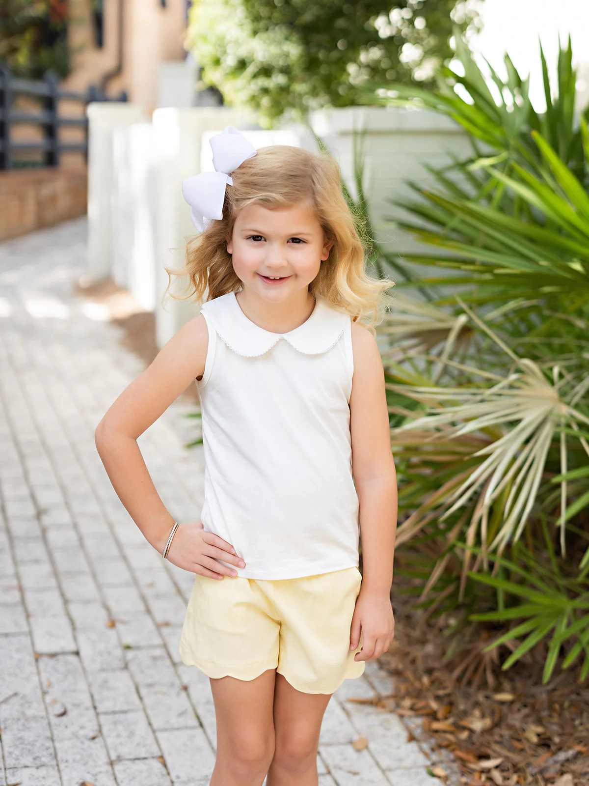 Laura Yellow Twill Shorts - Image 2