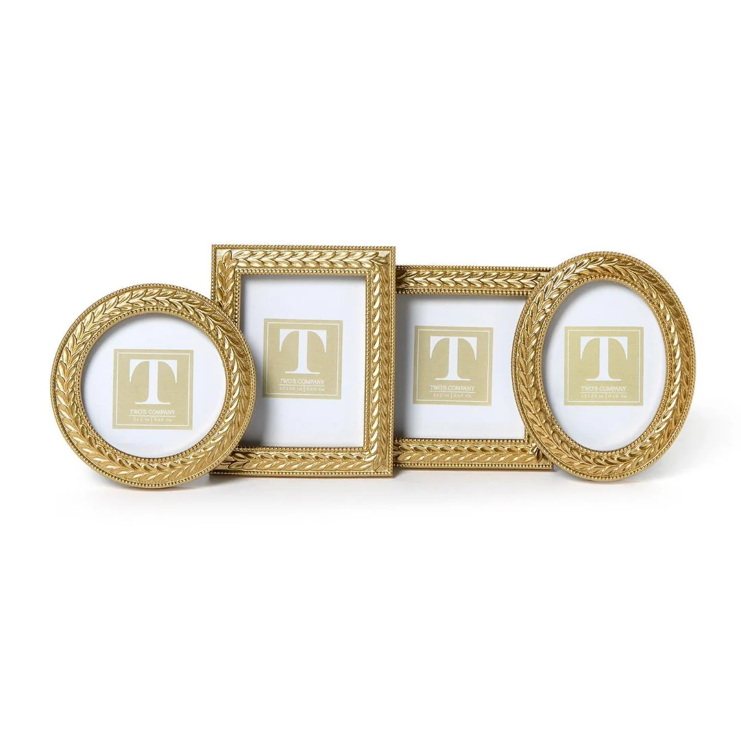 Laurel Wreath Gold Photo Frames-4 Styles