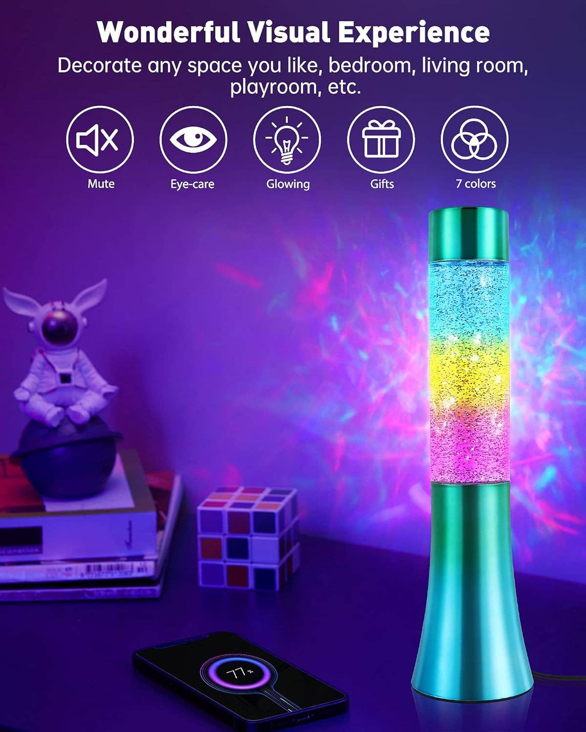 Tech Mod Lava Lamps – Glitter Purple - Image 4