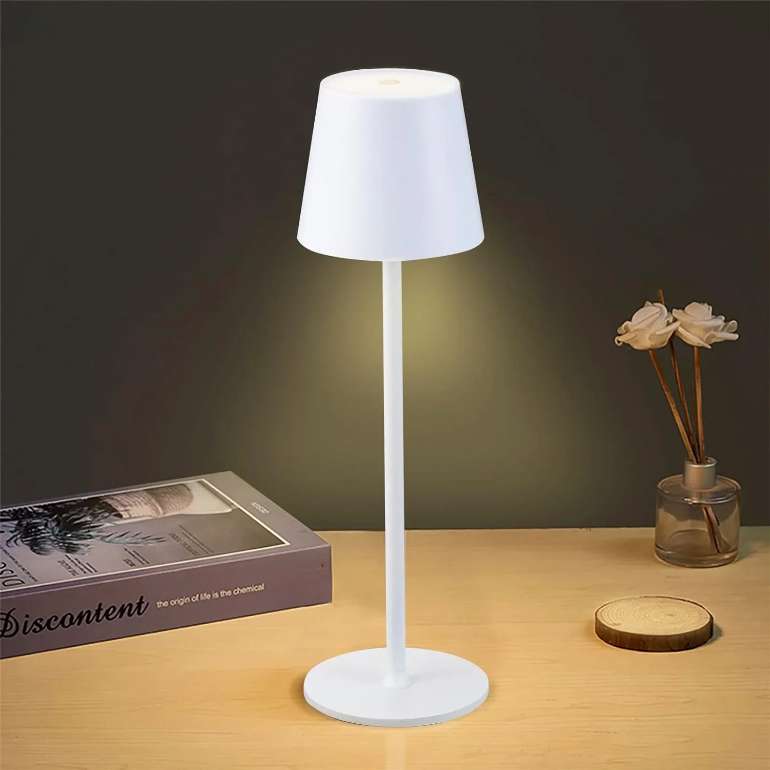 LAX Gadgets - Sleek Cordless Table Lamp- Adjustable Lighting for Any Space: Black - Image 2