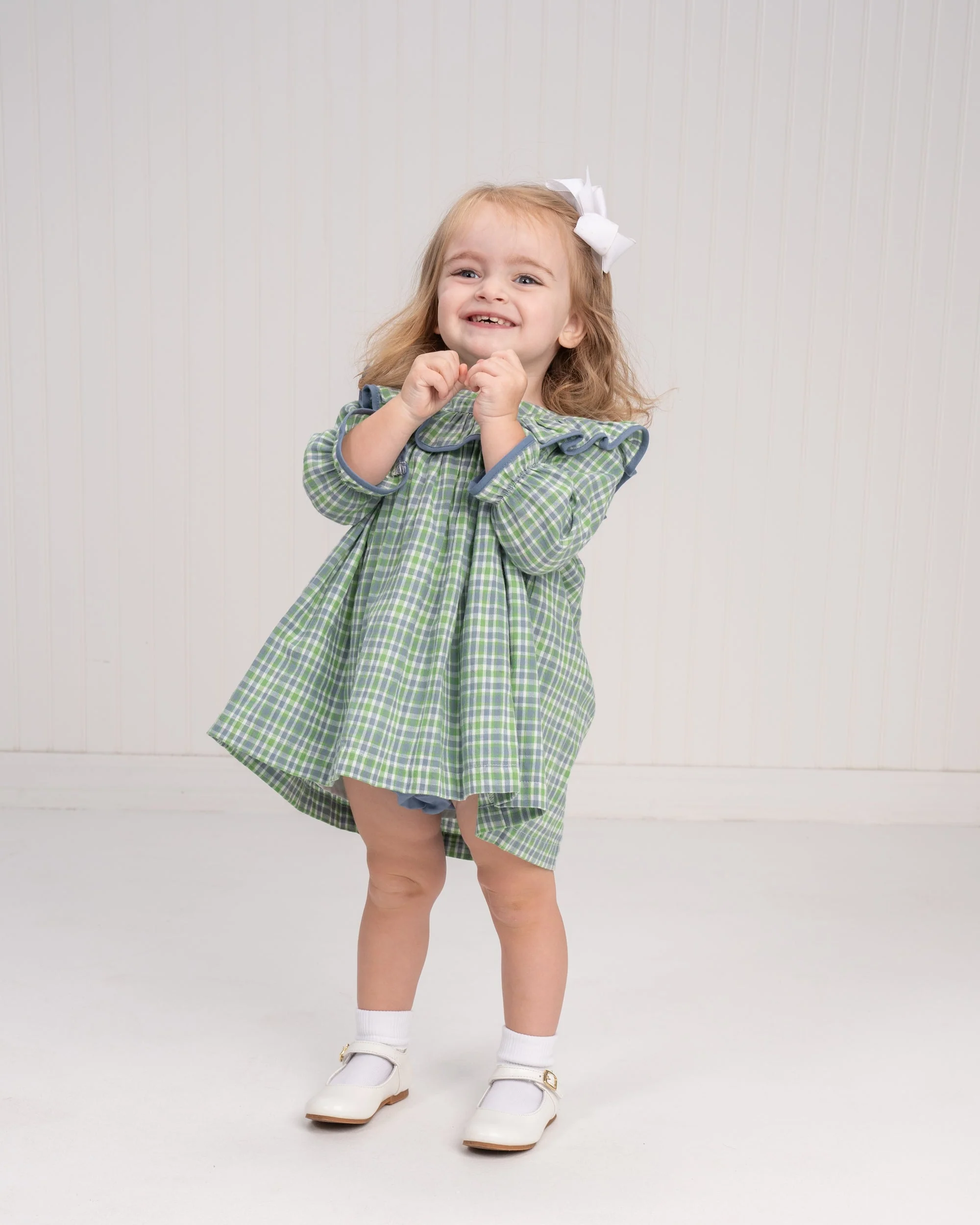 Layla Bluegrass Plaid Bloomer Set - Image 3