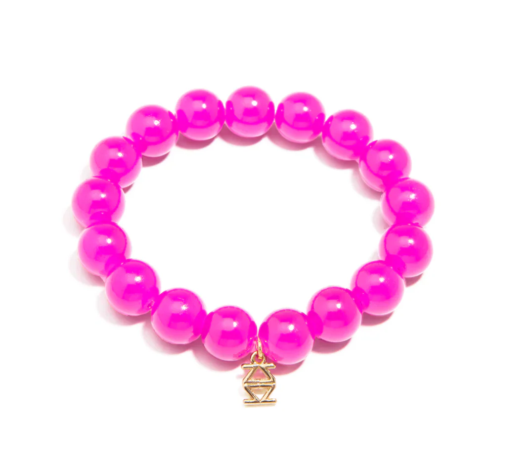 Layla Glass Bead Stretch Bracelet - Image 2