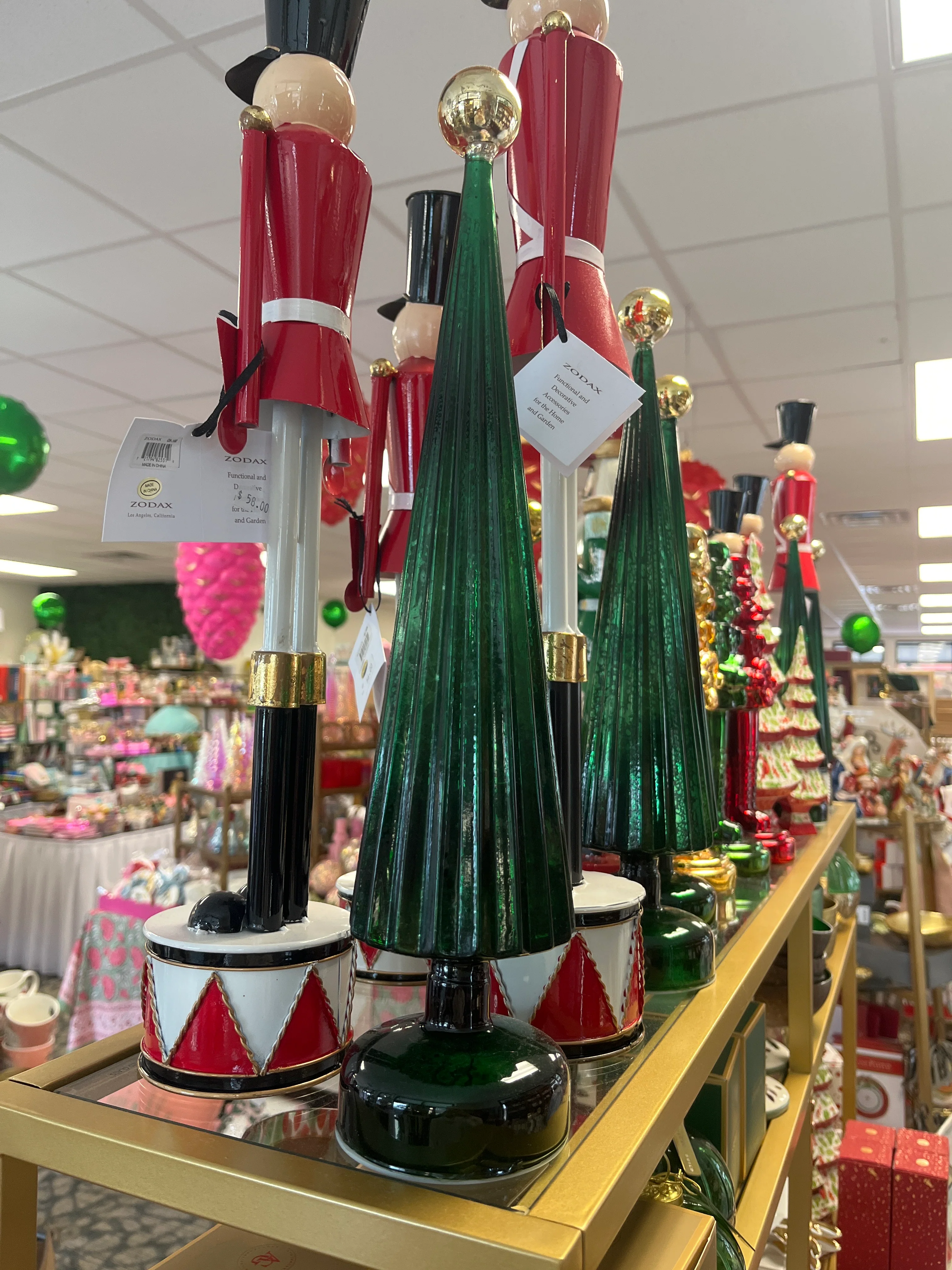 LED tree with Gold Finial on top- large