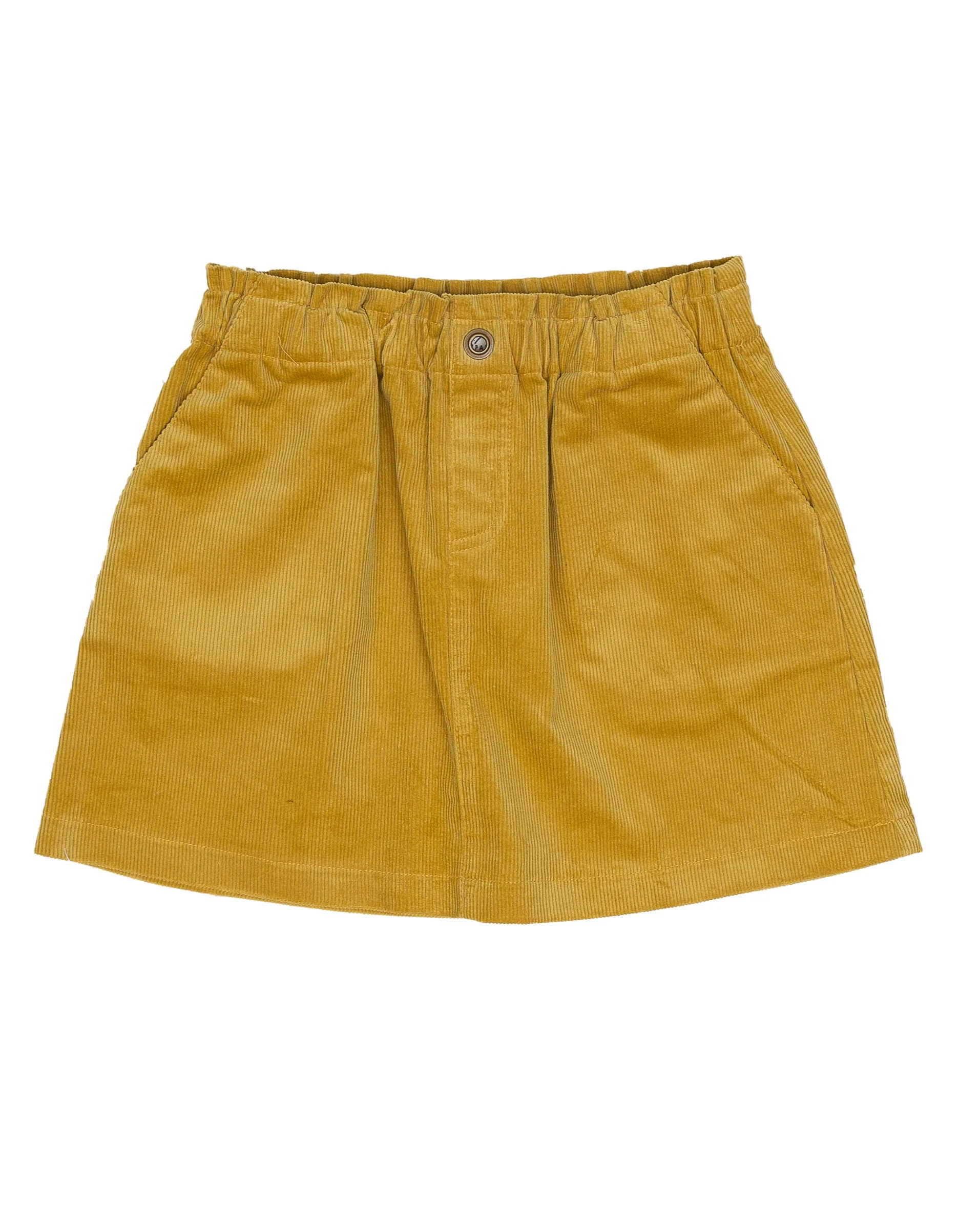 Leigh Mustard Cord Skirt
