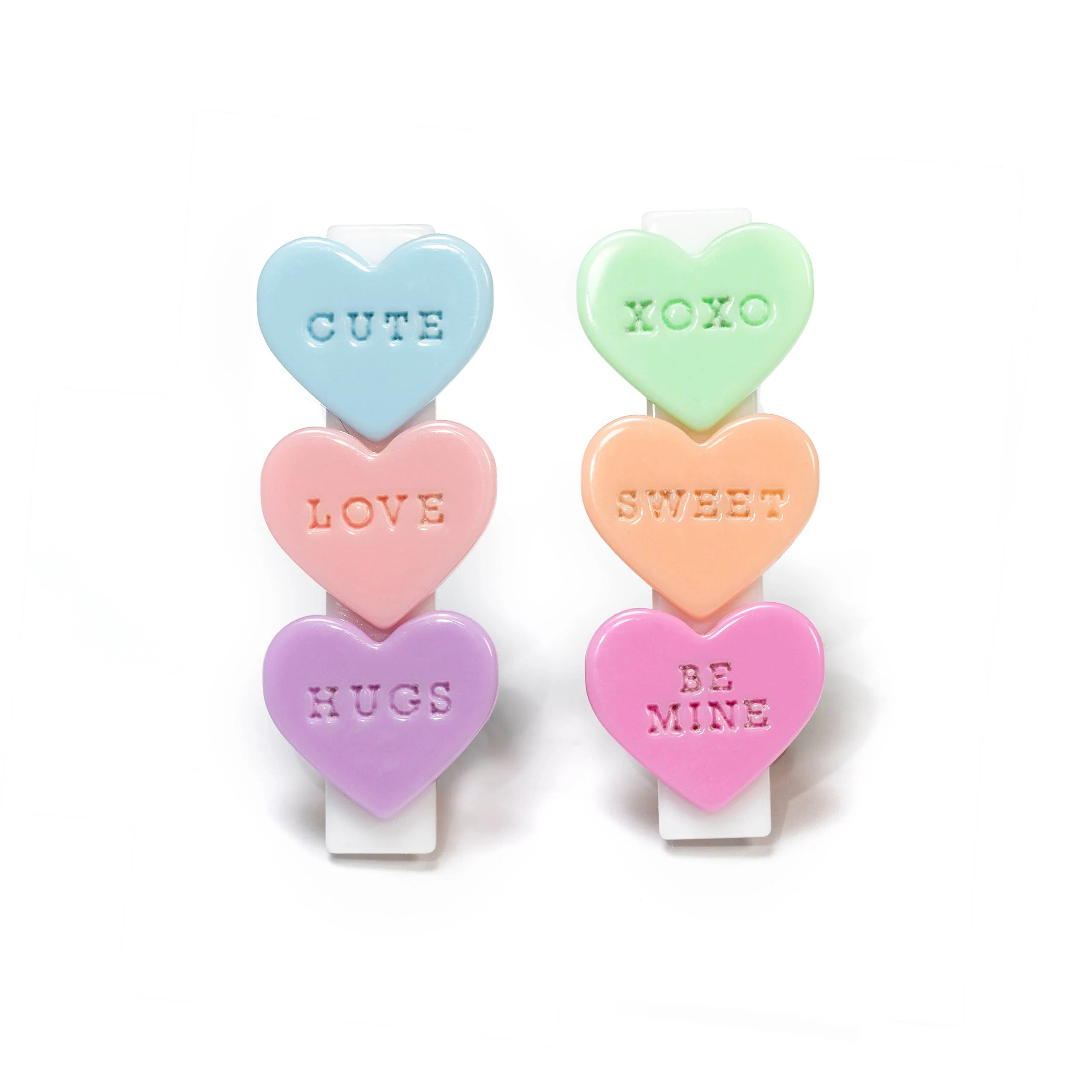 Valentine Multi Candy Hearts Alligator Clips
