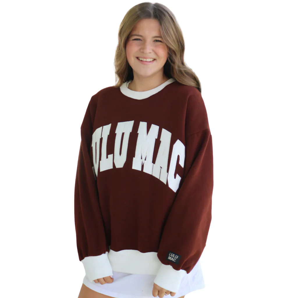 LM-SW-1002 Color Block Brown/White - Stitch - Brown/White / X-Small