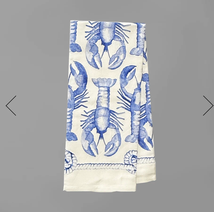 Lobster Tea Towel In Aquamarine - Image 2