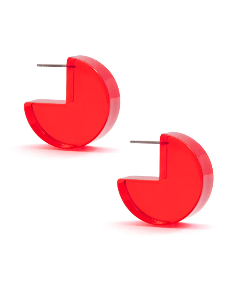 Lucite Pac-Man Huggie Earring  Jewelry - Image 4