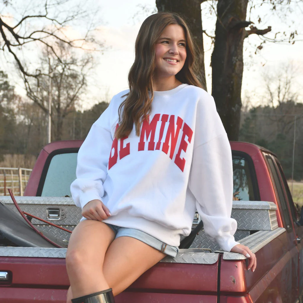 Lulu Mac Sweatshirt BE MINE White/Red - Puff - Image 5