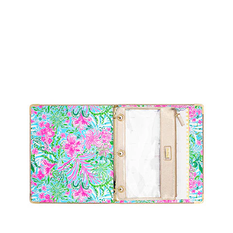 Luxe Binder with Pouch, Pink